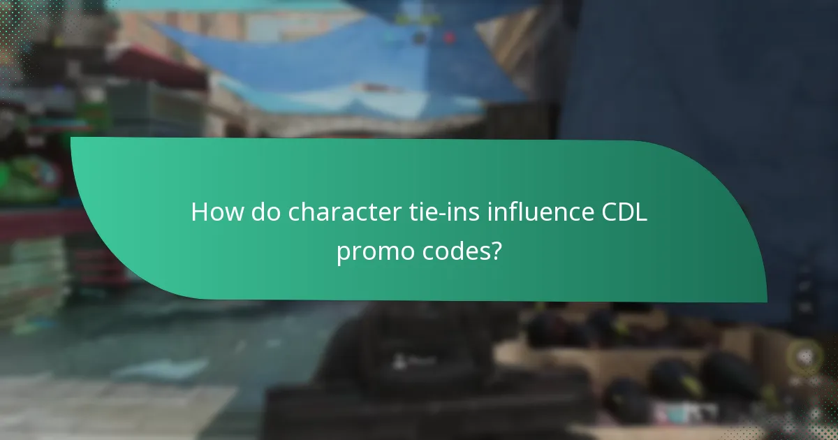 How do character tie-ins influence CDL promo codes?