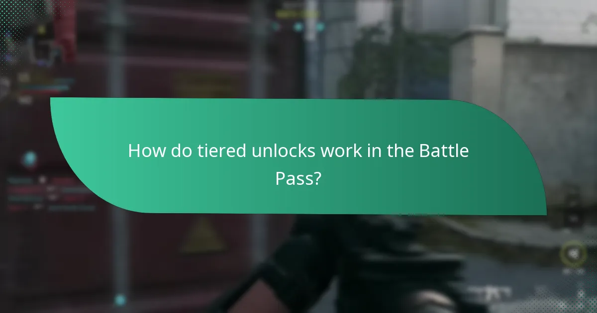 How do tiered unlocks work in the Battle Pass?