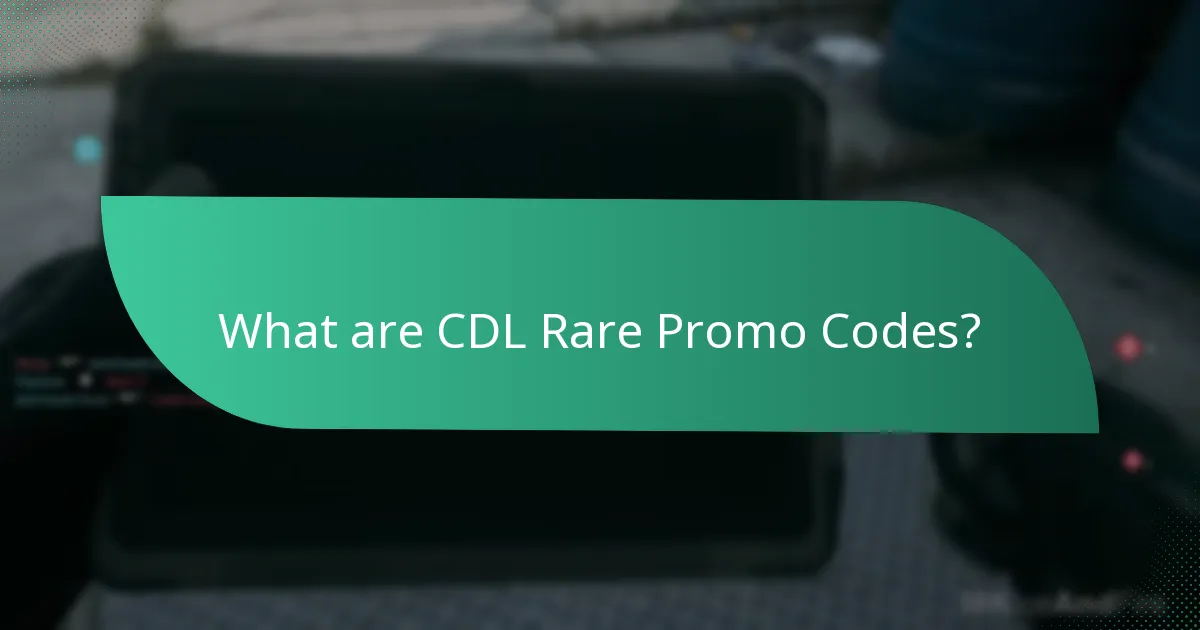 Which items can be unlocked with CDL Rare Promo Codes?