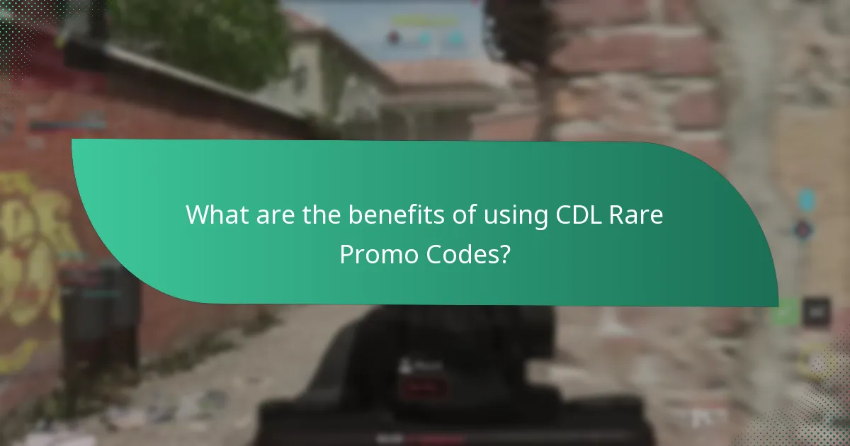 What are the benefits of using CDL Rare Promo Codes?