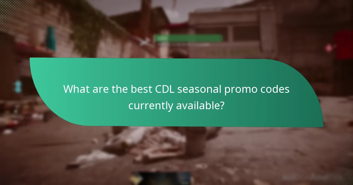 Which events trigger CDL seasonal promo codes?