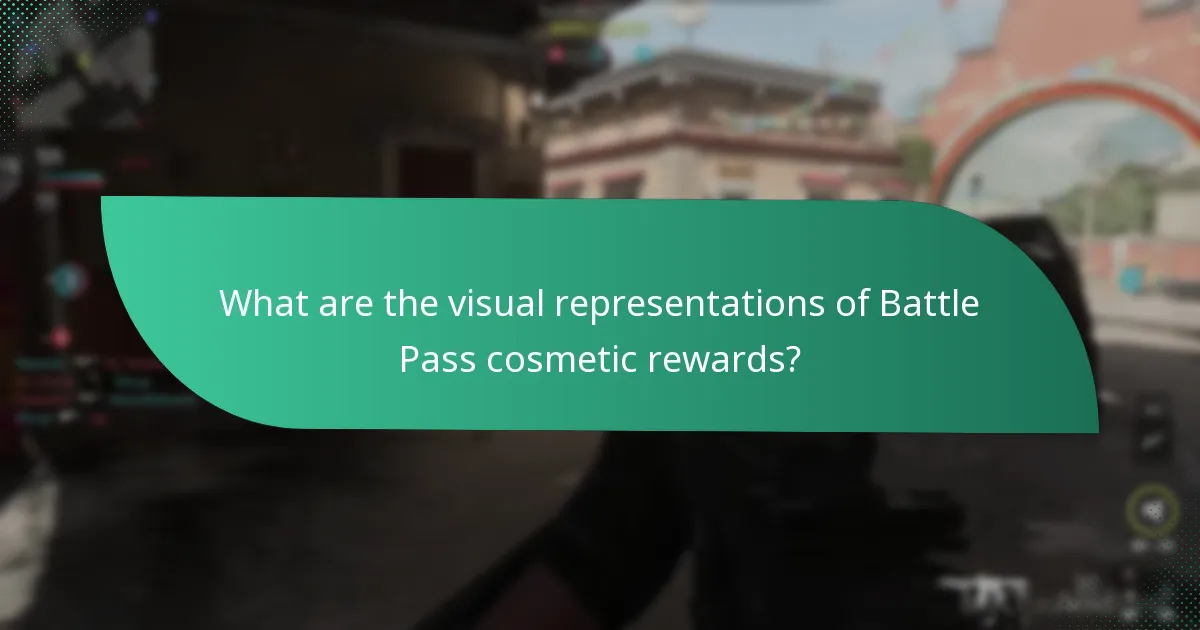 What are the visual representations of Battle Pass cosmetic rewards?