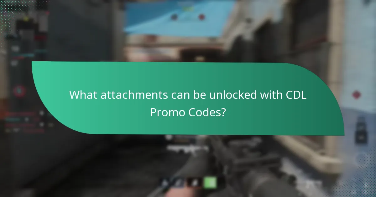 What attachments can be unlocked with CDL Promo Codes?